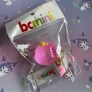bcmini Pink Cactus Dream Ball Keychain with Bell Charm! Cute Kawaii Decor